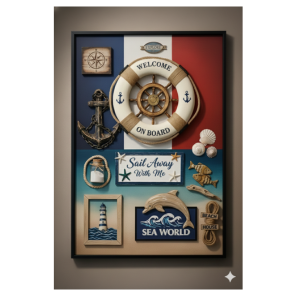 Nautical Shadow Box Wall Art — Curated Maritime Design Piece
