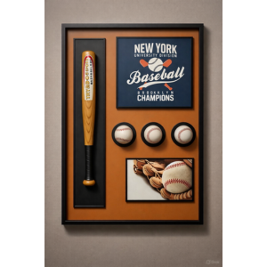 Premium baseball shadow box wall art with a framed 3D design. A perfect décor piece for sports fans, collectors, and game rooms.